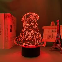 ◐♨ 3d Led Light Yanfei Genshin Impact for Kids Bedroom Decor Child Birthday Gift Home Decoration Genshin Impact Led Lamp Bedside