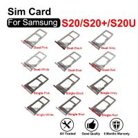 For Samsung Galaxy S20 Ultra Sim Card S20 S20 Plus Single Dual Sim Tray MicroSD Holder Nano Slot Replacement Part