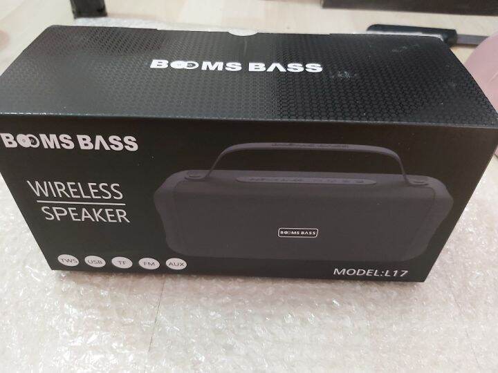 ลำโพง Bluetooth BOOMS BASS รุ่นL17 ไร้สาย, ซับวูฟเฟอร์ (บลูทูธ , USB ...