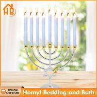 Homyl เชิงเทียนโลหะ Hanukkah Candleabras ปาร์ตี้9สาขา