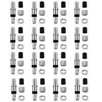 Bicycle Valve Adapter Replacement Set 16 Pieces Valve Caps Valve Core Tyre Valve Core for Replacement Tyre Valves