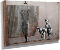 Banksy เลดี้อาบน้ำสำหรับเด็กผู้ชายกรอบศิลปะบนผืนผ้าใบสำหรับติดกำแพงพิมพ์ลายขนาดต่างๆอินนแกลอรี่ห่อของขวัญ