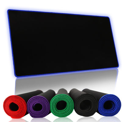 Mousepads RGB แผ่นรองเมาส์เรืองแสงสีสันสดใส LED แผ่นเดสก์ท็อปล็อคขอบเมาส์เล่นเกมส์แผ่นรองเมาส์ Mousepads Drtujhfg