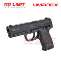 ปืนอัดลมสปริง UMAREX HK USP มาร์คกิ้งครบทั้งกระบอก ได้ License ถูกต้อง ชักยิงทีละนัด ช่องคัดปลอกเปิด มีเซฟตี้  ฟรี!ลูกเซรามิค 200 นัด ปืนบีบีกัน