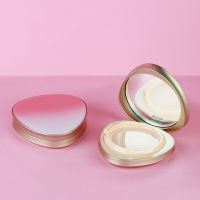 1Pc Makeup Case Container with Mirror for BB Cream Foundation DIY Box Heart-shaped Portable Cosmetic Empty Air Cushion Puff Box Travel Size Bottles Co