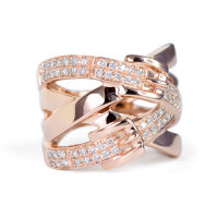 LAVERA Diamond - Pink Gold Diamond Ring  แหวนประดับเพชร ทองชมพู