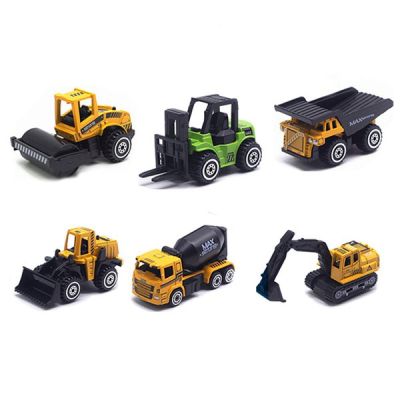 6 Pcs/Set Vehicle Engineering Model Toy Cars for Kids Children Boys Gift