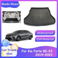 Alas Bagasi Mobil สำหรับ Kia Forte Cerato BD K3 2019 ~ 2023ที่เก็บของหลังที่ครอบกระบะรถพรมถาดเก็บของอุปกรณ์กันน้ำ