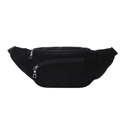 Fanny Pack Corduroy Waist Bag Zippered Chest Bags Sling Sport Travel Fashion Phone Pouch for Girls 【MAY】