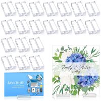 【CW】○  25Pcs Wedding Stands Card Holders Table Number Desktop Display Transparent Sign