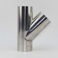 1pcs 304 stainless steel sanitary grade type three-way welded pipe universal exhaust pipe welded muffler connection pipe fitting