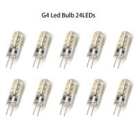 10ชิ้นหลอดไฟ Led G4 2W 24led 12V ประหยัด3014smd Ac220v โคมไฟซิลิโคนขนาดเล็ก360มุมลำแสงฮาโลเจนเปลี่ยนโคมไฟสปอตไลท์โคมระย้า