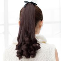 [COD] Wig simulation hair pear flower ponytail wig lady strappy long curly fluffy big wavy