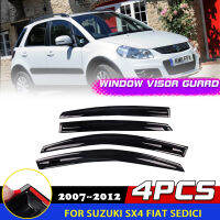 Windows Visor สำหรับ Suzuki SX4 Crossover Fiat Sedici 2007 ~ 2012ประตู e Deflector Guards ฝาครอบกันสาดฝนคิ้วอุปกรณ์เสริม