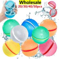 Magnetic Reusable Water Balloons Refillable Water Balloon Quick Fill Self Sealing Water Bomb Splash Balls for Kids Swimming Pool