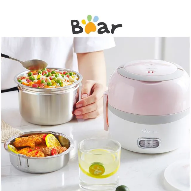 Electric Lunch Box Mini Rice Cooker Rice Steamer Cooking Lunch Box 1.3L