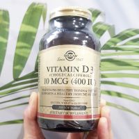 46% OFF ราคา Sale!!! EXP: 08/2023 วิตามินดี3 Vitamin D3 (Cholecalciferol) 10 MCG (400 IU), 250 Softgels (Solgar®) D-3 D 3