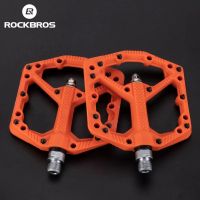 ROCKBROS แป้นถีบจักรยานลื่น Mtb เครื่องมือซ่อมจักรยาน Bmx เหยียบไนลอน Ultralight จักรยานกันน้ำแป้นแพลตฟอร์มอุปกรณ์รถจักรยาน