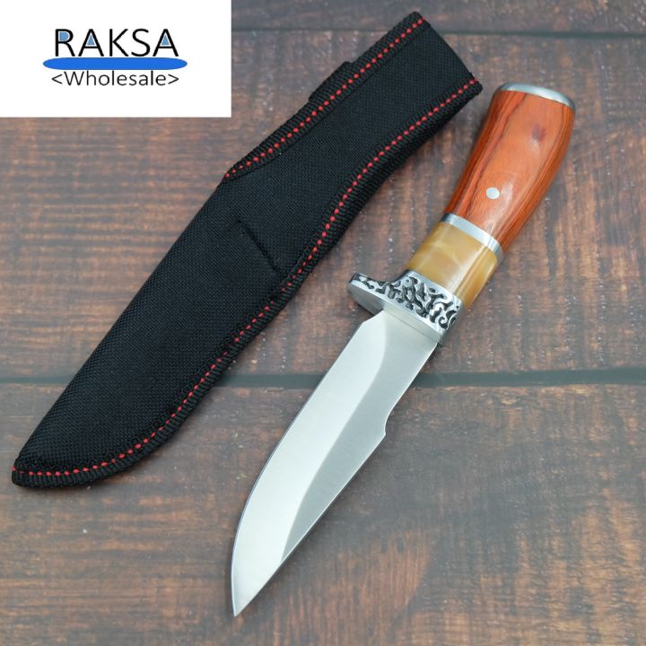 raksa-wholesale-cl06-มีดเดินป่า-มีดยุทธวิธี-มีดแคมป์ปิ้ง-มีดใบตาย-มีดพกพา-มีดพกทหาร-5cr13mov-ยาว22-00ซม-แถมซองไนลอน