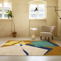 Modern Simple Living Room Decoration Carpet Ins Bedroom Bedside Plush Carpets Home Large Area Soft Rug Geometry Porch Entry Rugs Tapestries Hangings