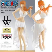 Model โมเดล งานแท้ 100% แมวทอง Banpresto จากการ์ตูนเรื่อง One Piece วันพีซ เต็มพิกัดสลัดจอมลุย Lady Edge Wedding Nami นามิ White Dress ชุดแต่งงาน Ver Original from Japan Figure ฟิกเกอร์ Anime  อนิเมะ การ์ตูน มังงะ Doll ตุ๊กตา คอลเลกชัน manga