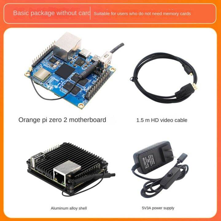 For Orange Pi Zero2 Allwinner H616 CortexA53 1GB DDR3 RAM Development