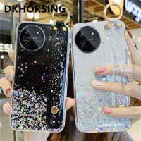 DKHORSING เคสโทรศัพท์แบบใสใหม่สำหรับ Realme 11 4G 5G 11X 11NFC 11 Pro 11Pro + Softcase Realme11 NFC 2023เคสหลังซิลิโคนแวววาวหรูหรา Realme 11 Pro พร้อมที่ถือสายรัดข้อมือ