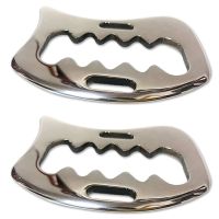 2X Stainless Steel Gua Sha Scraping Massage Tool Soft Tissue Mobilization Body Pain Scraping Tool