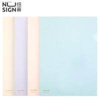 ◙▼ 10PCS/Bag Deli Nusign NS183 a4 transparent document bag file folder mix color file pocket file bag Fashion