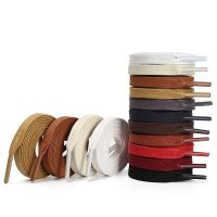 Waxed Shoelaces Flat Shoe Lace Leather Shoes Boots Shoelace Leather Waterproof Shoestrings Suitable Women Mens Laces