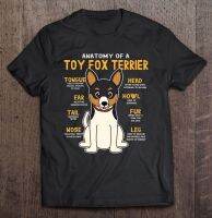 Toy Fox Terrier Anatomy Funny Dog Mom Dad Gift T Shirt Golf Wear Tshirts Clothing Aesthetic Clothing Shirt Gym Mens