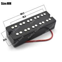 ‘【；】 2 Hole Bass Guitar Pickup 5 String Double Coil Humbucker Neck Bridge Pickup Ceramic Magnet Bass Guitar Accessories