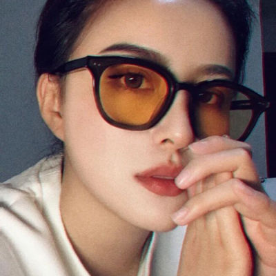 (JIUERBA)COD Korean Ulzzang Oval Sunglasses for WomenMen R Round Shades for WomenMen