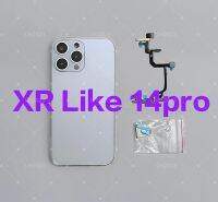 ฝาหลังแบตเตอรี่กลางสำหรับ Xr ถึง14 Pro กรอบสำรองหลังสำหรับ XR Like 14 Pro Housing XR ถึง14 Pro