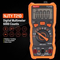 Yingke มัลติมิเตอร์แบบดิจิทัล Njty เครื่องวัดกระแสไฟฟ้าแรงดันไฟฟ้า Dc/Ac T21d เครื่องวัดไดโอดแอมมิเตอร์โอห์มมือถือเครื่องทดสอบ Ncv 6000นับเครื่องทดสอบมัลติมิเตอร์