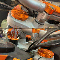 REALZIONด้านหน้าส้อมระงับฝาครอบด้านบนDUKE390สำหรับKTM DUKE 125 200 250 690 990 1090 1190 1290 2013-2020อุปกรณ์มอเตอร์ไซค์CNCอลูมิเนียม