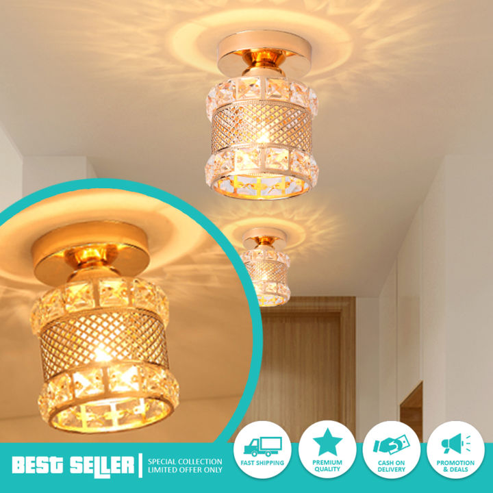 U-like Crystal Gold Chandelier Ceiling Lamp Nordic Lighting Atmosphere ...