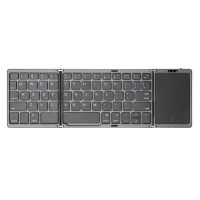 Portable Mini Folding Wireless Bluetooth 5.1 Keyboard with 3Channels Connection for Windows Android Tablet Phone