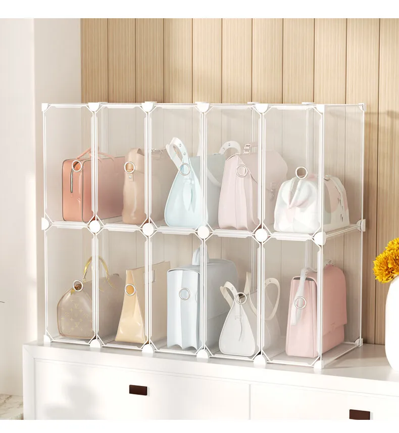 ≚Κ Bag storage cabinet floor-to-ceiling bag shelf household bag artifact  backpack rack bed