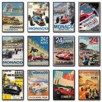 2023☎✽☸ 24 HEURES DU MANS Posters and Prints Vintage Racing Canvas Paintings Wall Art Picture for Living Room Cuadros Home Decoration