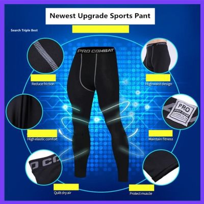 Upgrade PRO COMBAT TIGHT TRAINING Pants Clothes Zumba Outdoor MTB Running Sports Pants