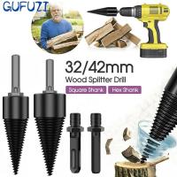 GUFUZI ไม้ Splitter เจาะบิต32/42มิลลิเมตรแยกไม้กรวยเจาะบิตหนักเจาะสกรูกรวยไดร์เวอร์