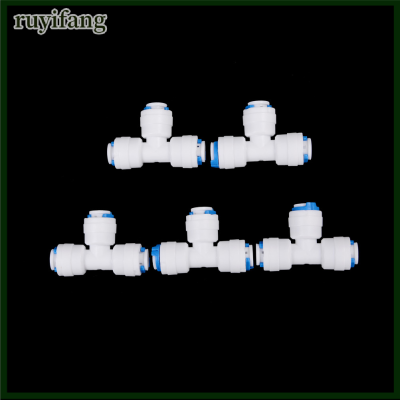 ruyifang 5ชิ้น/ล็อต1/4 "ท่อ OD ประเภท T qucik เชื่อมต่อ RO Water CONNECTOR