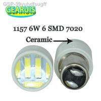 P21 2023 2X/5W S25 1157 BAY15D 6 SMD 7020 6W หลอดโคมไฟไฟเบรคอัตโนมัติไฟท้าย12V ถึง24V