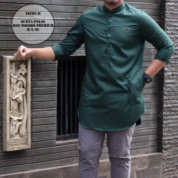 baju koko polos muslim pria /qurta Lazada Indonesia