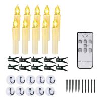 10 Pieces LED Candles Electronic Candle Remote Control For Home Decoration