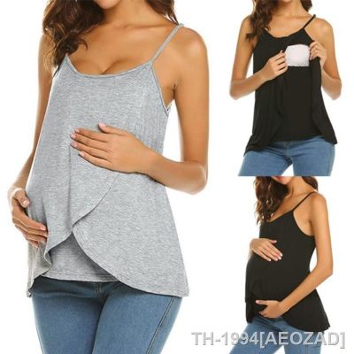 卐☞ Colete de Renda para Grávidas Amamentação Maternidade camiseta moda verão roupa gravidez