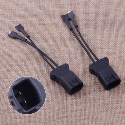 CITALL 2Pcs Plastic 11cm Car Horn Speaker Wiring Adapter Harness Pigtail Socket Black Fit for Hyundai Accessories
