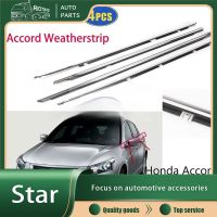 RTO สำหรับ Honda Accord 2008 ~ 2012 Weatherstrip ขอบยางติดหน้าต่าง Chrome/ประตูด้านนอกสายพานซีล/ลูกปัดประตูสำหรับสอดคล้อง/