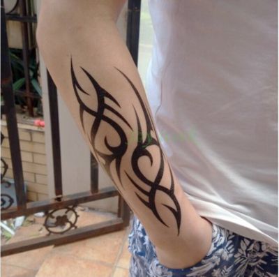 hot【DT】 Temporary Sticker fire flame totem dragon hawk henna tatto stickers tatoo fake tattoos for women men 7